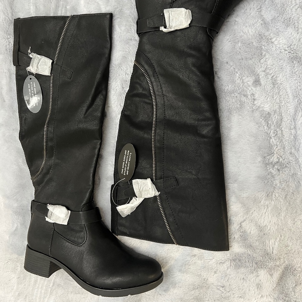 Style & Co Black Riding Boots